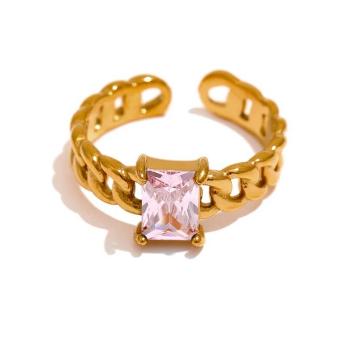 Anillo Diamante Rosa