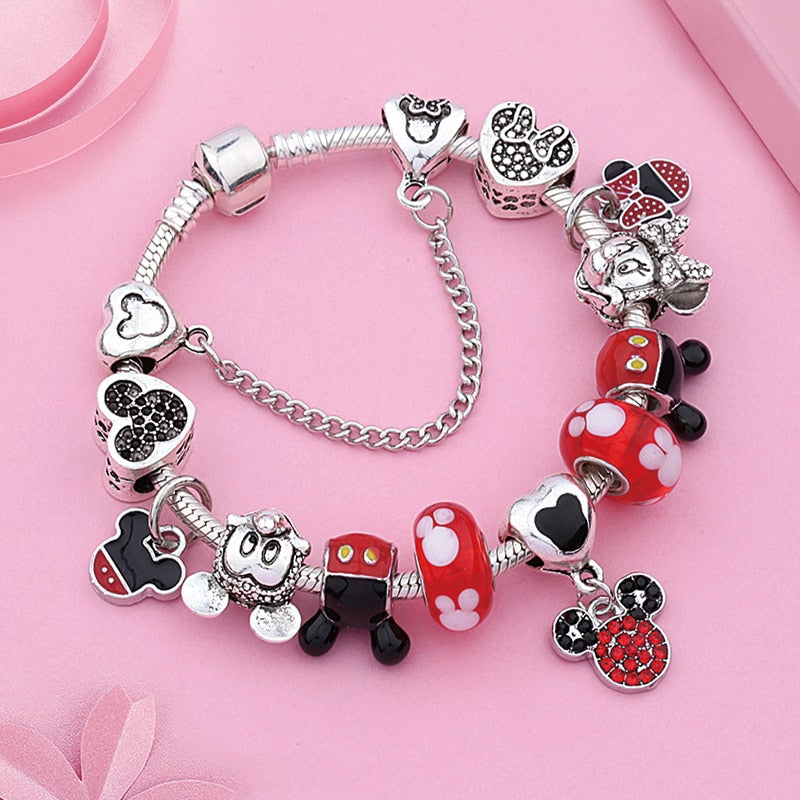 Pulsera Mickey&Minnie (Pulsera y Charms Incluidos)