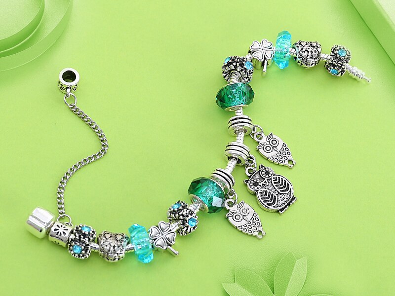 Pulsera Búho de la Suerte (Pulsera y Charms incluidos)